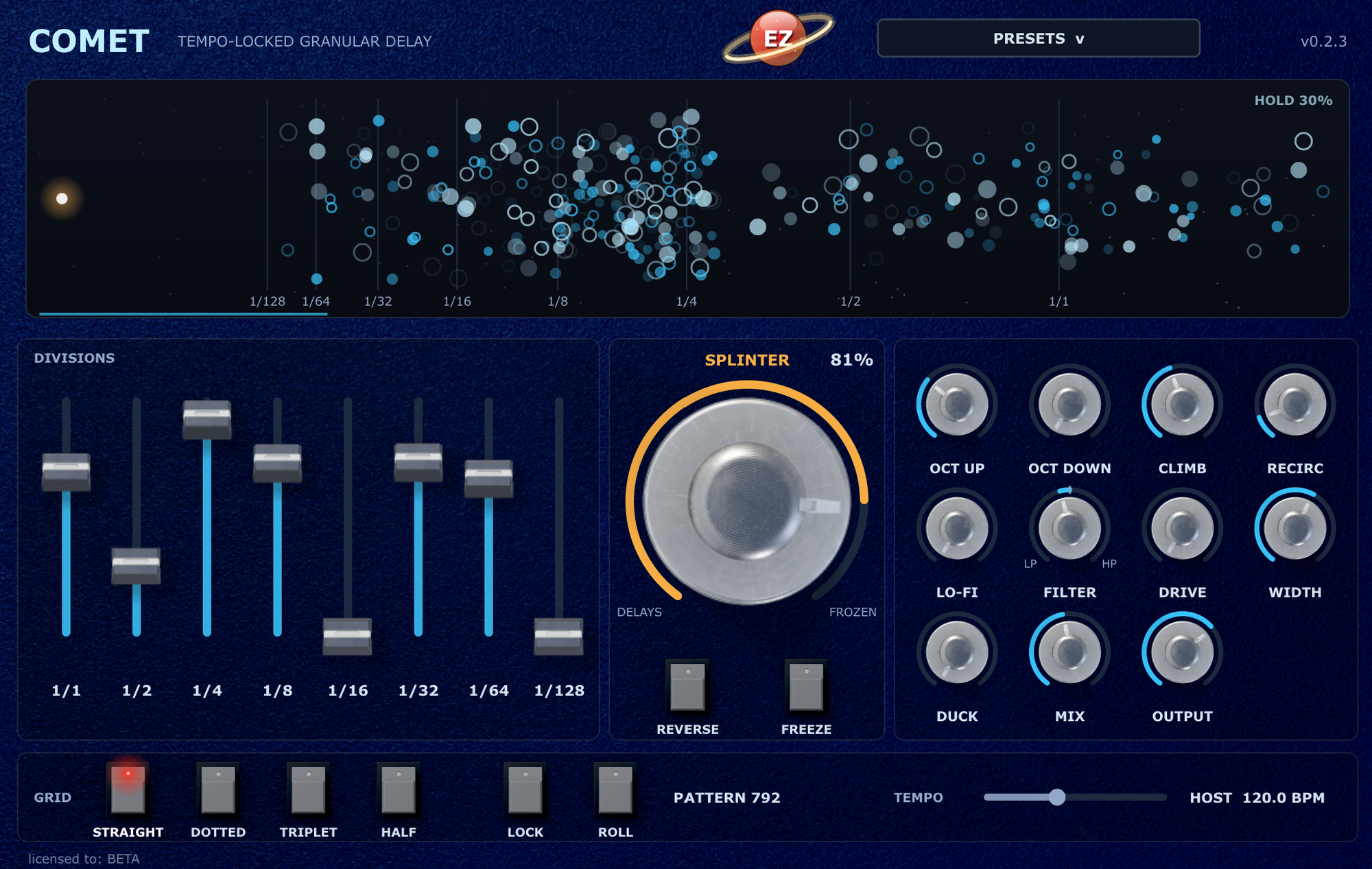 COMET plugin GUI