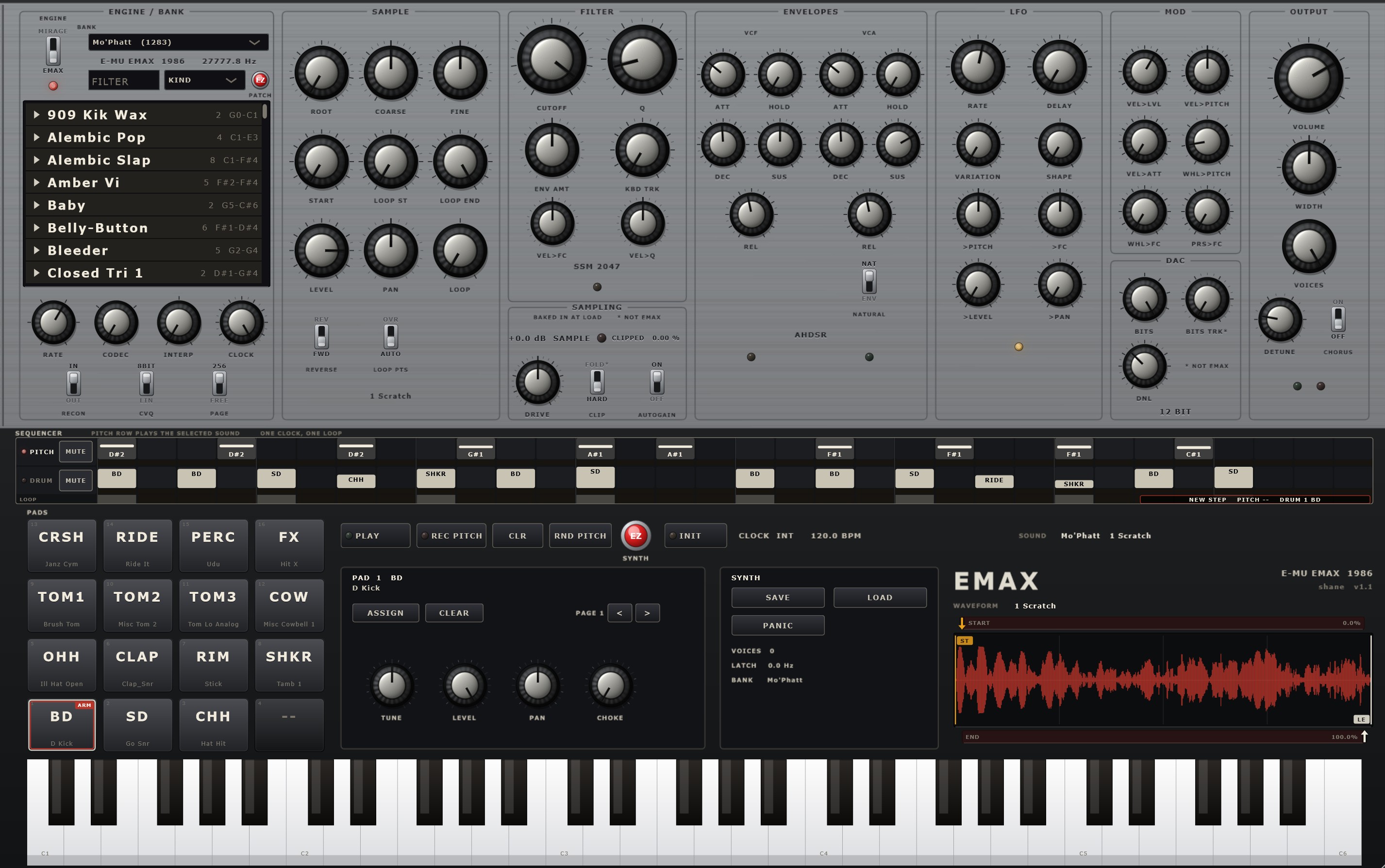 EMAX/MIRAGE/SK-1 prototype panel